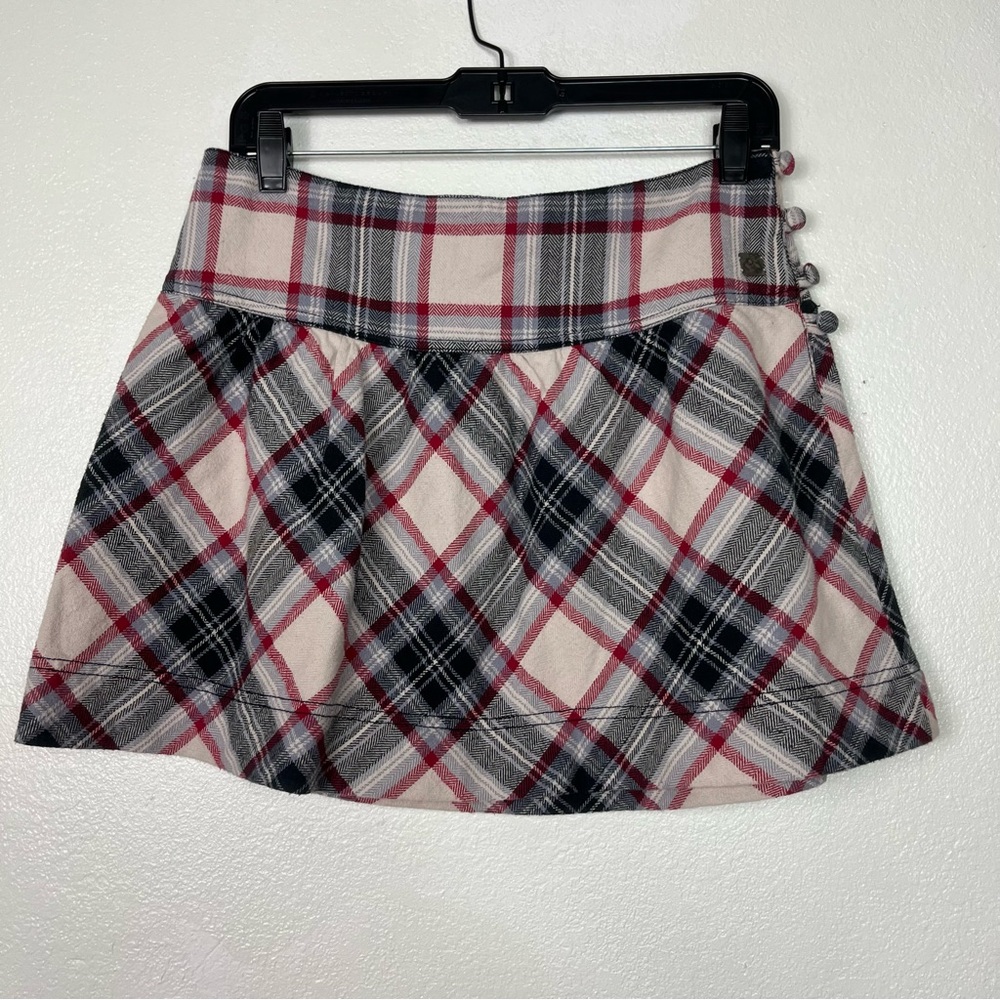 Y2k Roxy Plaid Flannel Mini Skirt size 3